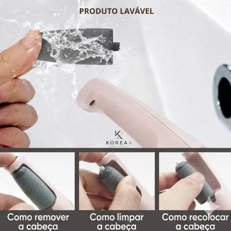 Lixador Elétrico Para os Pés- 2 Lixas - Calos, Rachaduras e Aspereza| KoreaX