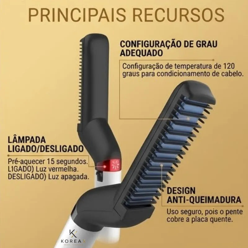 Chapinha Alisadora Para Barba e Cabelo|KoreaX
