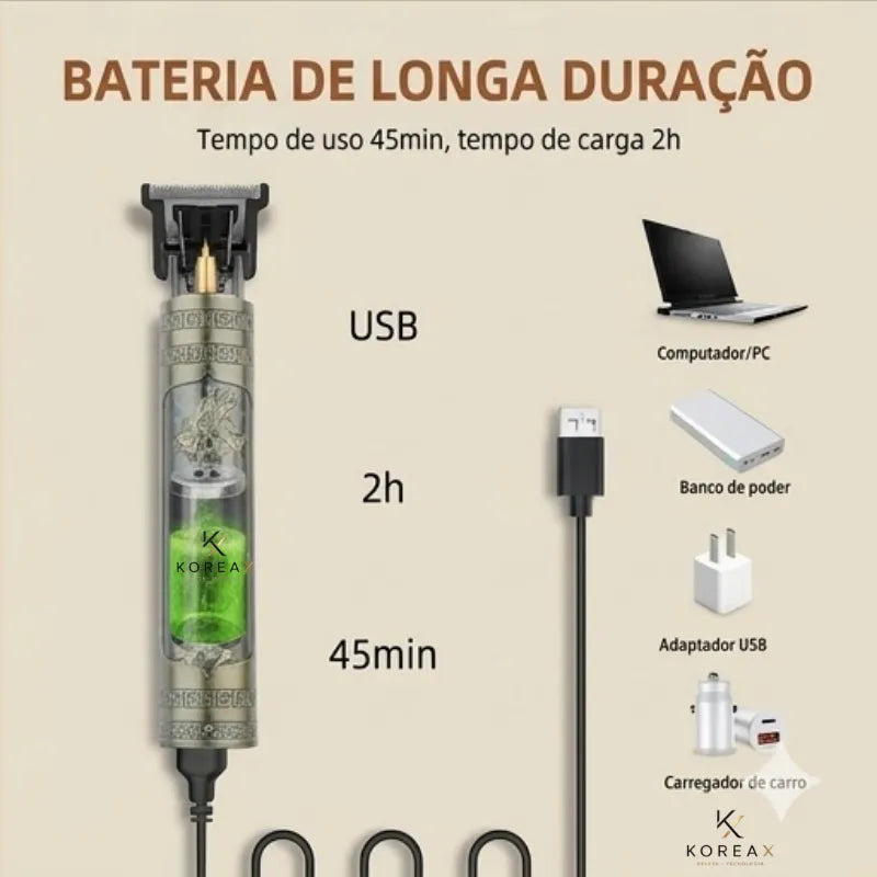 Aparador Corporal, Barba e Cabelo +1 Brinde| KoreaX