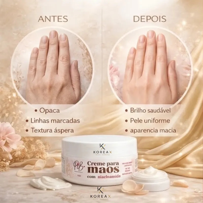 Kit 2 Cremes Para Mãos Antienvelhecimento e Clareador |KoreaX