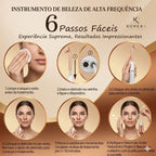 Aparelho de Alta Frequência Portátil Facial e Capilar 4 Eletrodos Bivolt | KoreaX