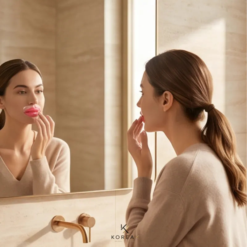 Máscara Labial de Colágeno com Mel – Hidratação Profunda e Lábios Volumosos | KoreaX