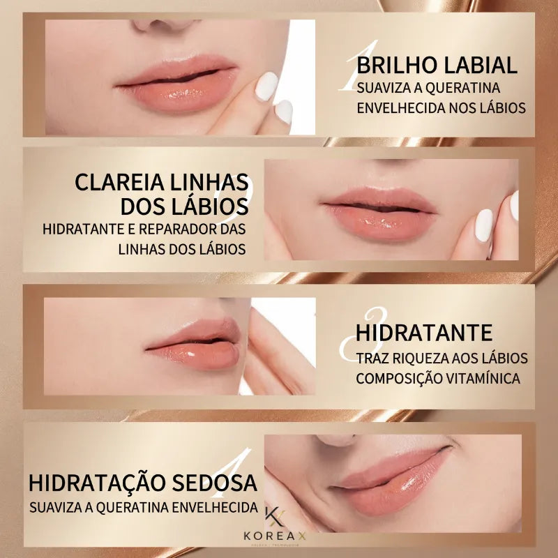 Máscara Labial de Colágeno com Mel – Hidratação Profunda e Lábios Volumosos | KoreaX