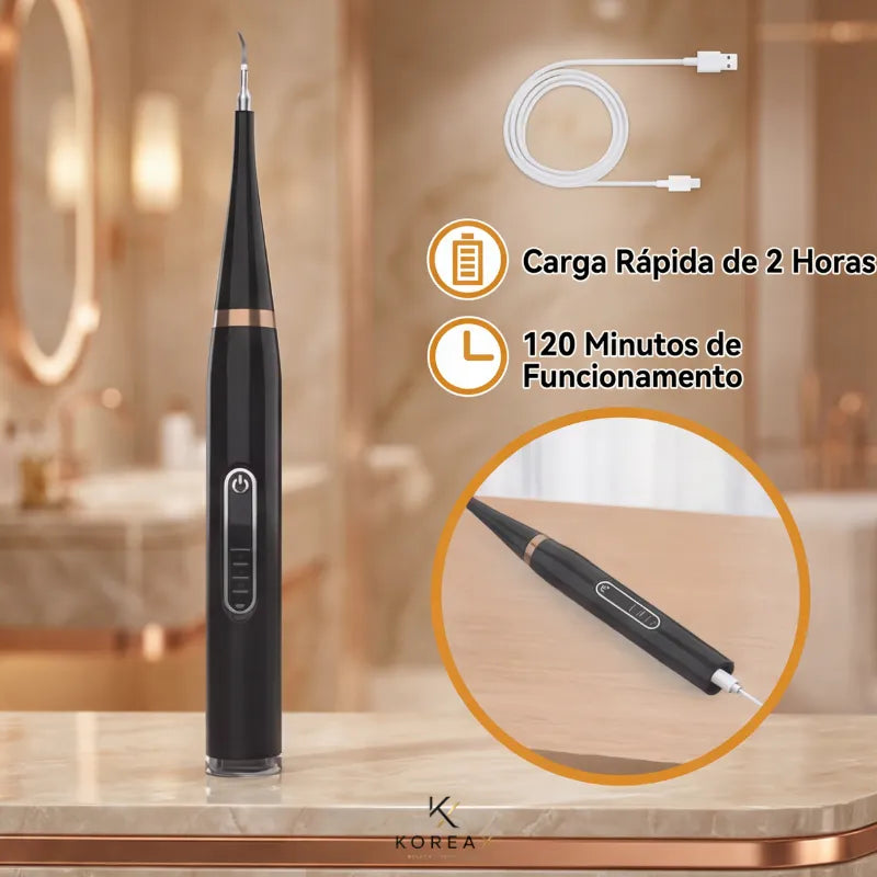 Escova Elétrica Dental 2 em 1- Limpeza Produnda- Tártaros 5 Modos |KoreaX