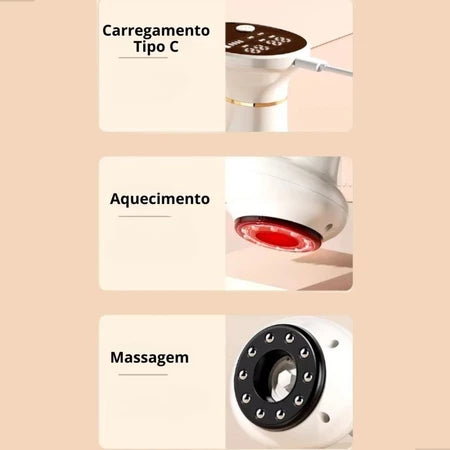 Ventosa Elétrica -Drenagem Linfática, Celulite, Gordura Localizada| KoreaX
